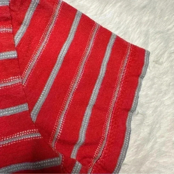 Lucky Brand T-Shirt Red & Grey Striped Size  6 - Picture 12 of 16